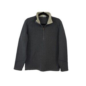 Columbia Quarter Zip Fleece Sweater Jacket Gray Mens S Outdoors Hiking